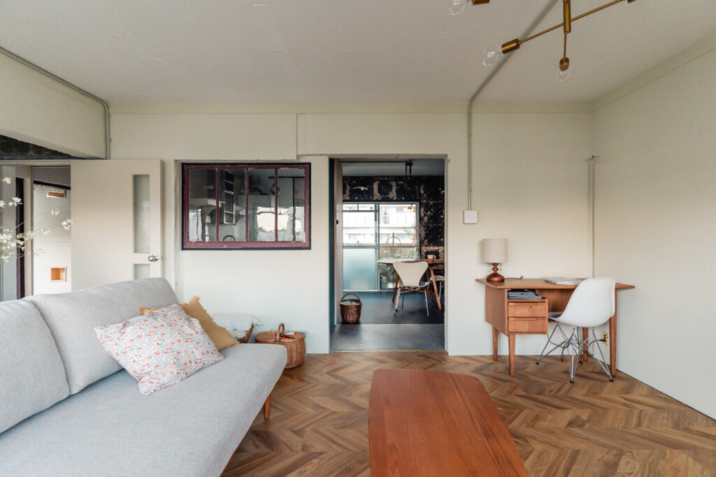 団地リノベの事例：リビング